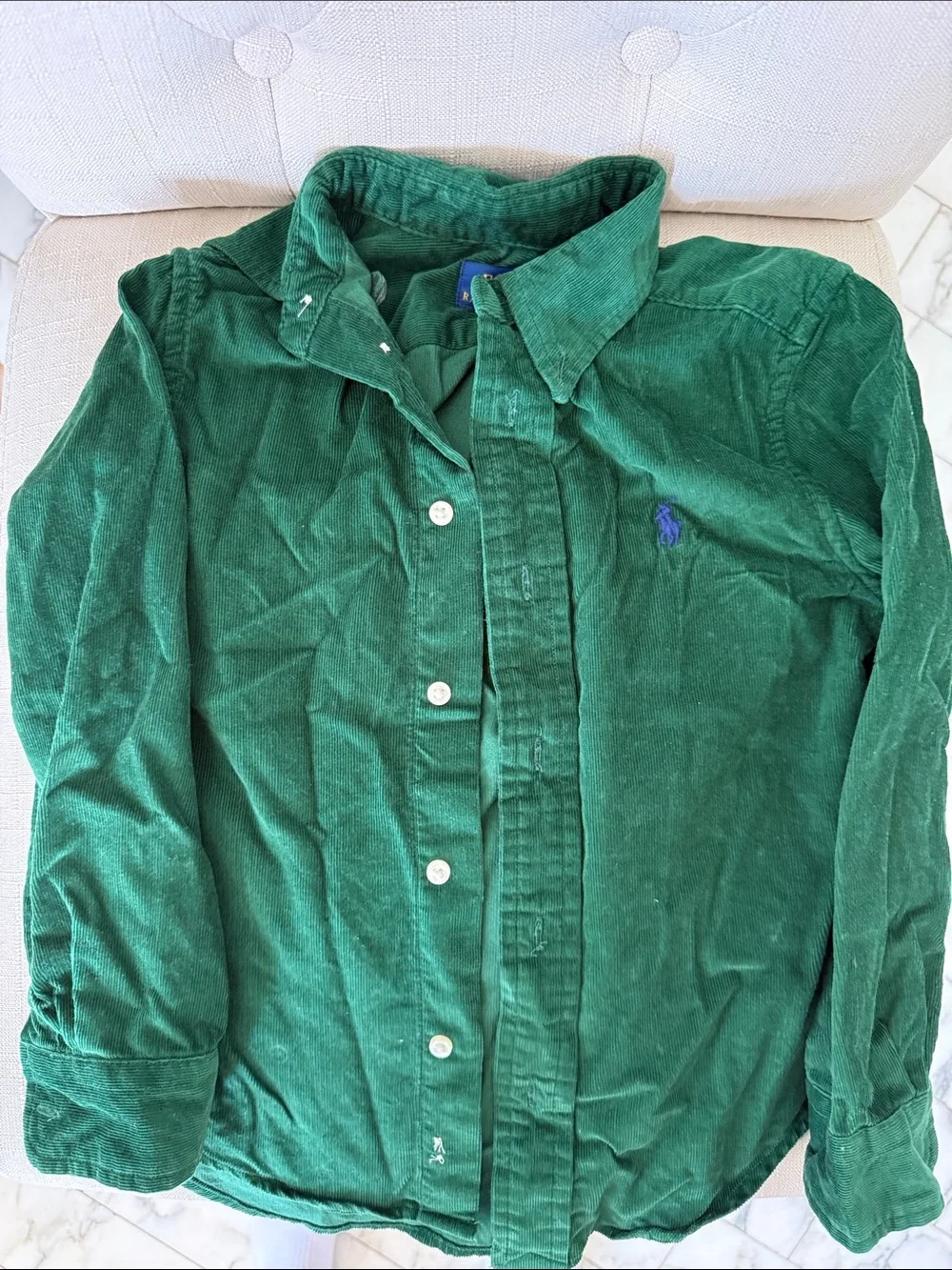 Ralph Lauren Forest Green Corduroy Button-Down Shirt